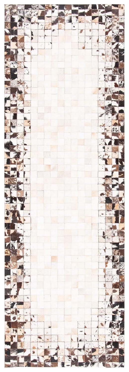 Studio Leather STL812 Hand Woven Runner Rug - Beige/Brown - 2'3"x7' - Safavieh.