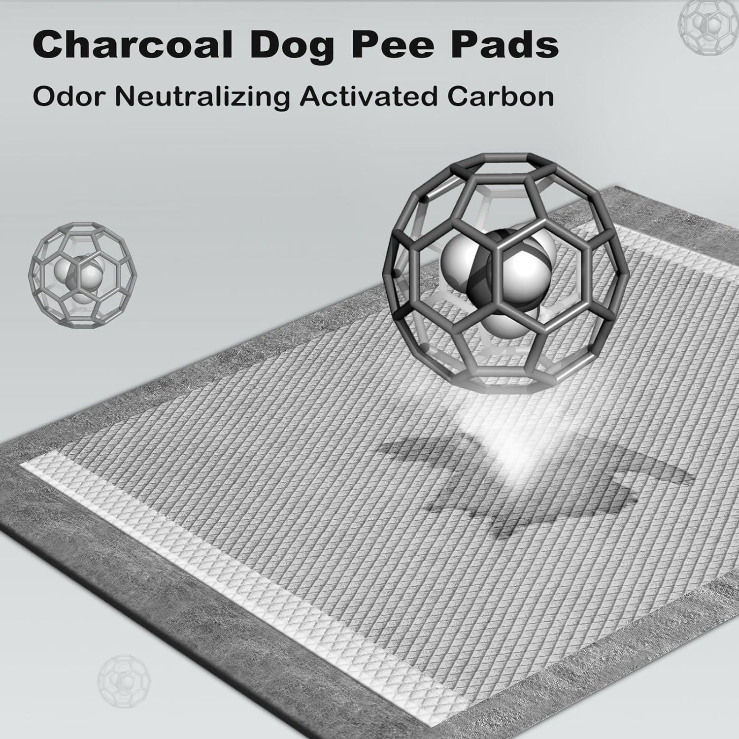 Gardner Pet Pee Pads for Dogs - 28 x 34 inchs - 100 Count - Activated carbon - Leak-Proof & Odor-Control - Full Edge Wrapping Pad