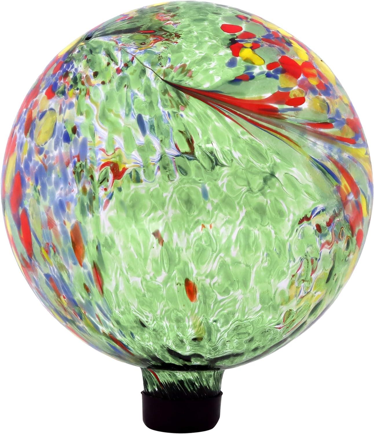 Sunnydaze Indoor/Outdoor Artistic Gazing Globe Glass Garden Ball for Lawn, Patio or Indoors - 10" Diameter