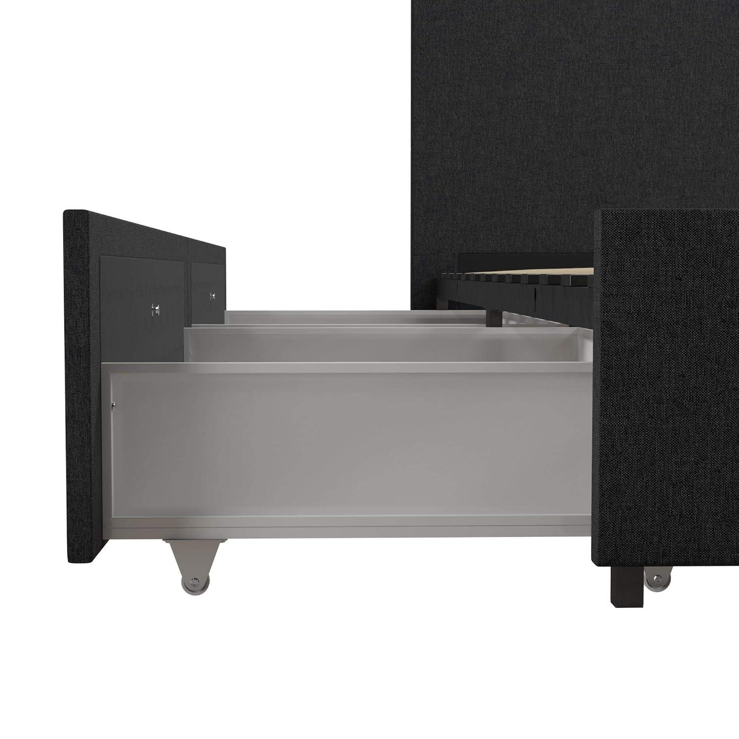 Novogratz Kelly Upholstered Unfinished Platform Storage Bed