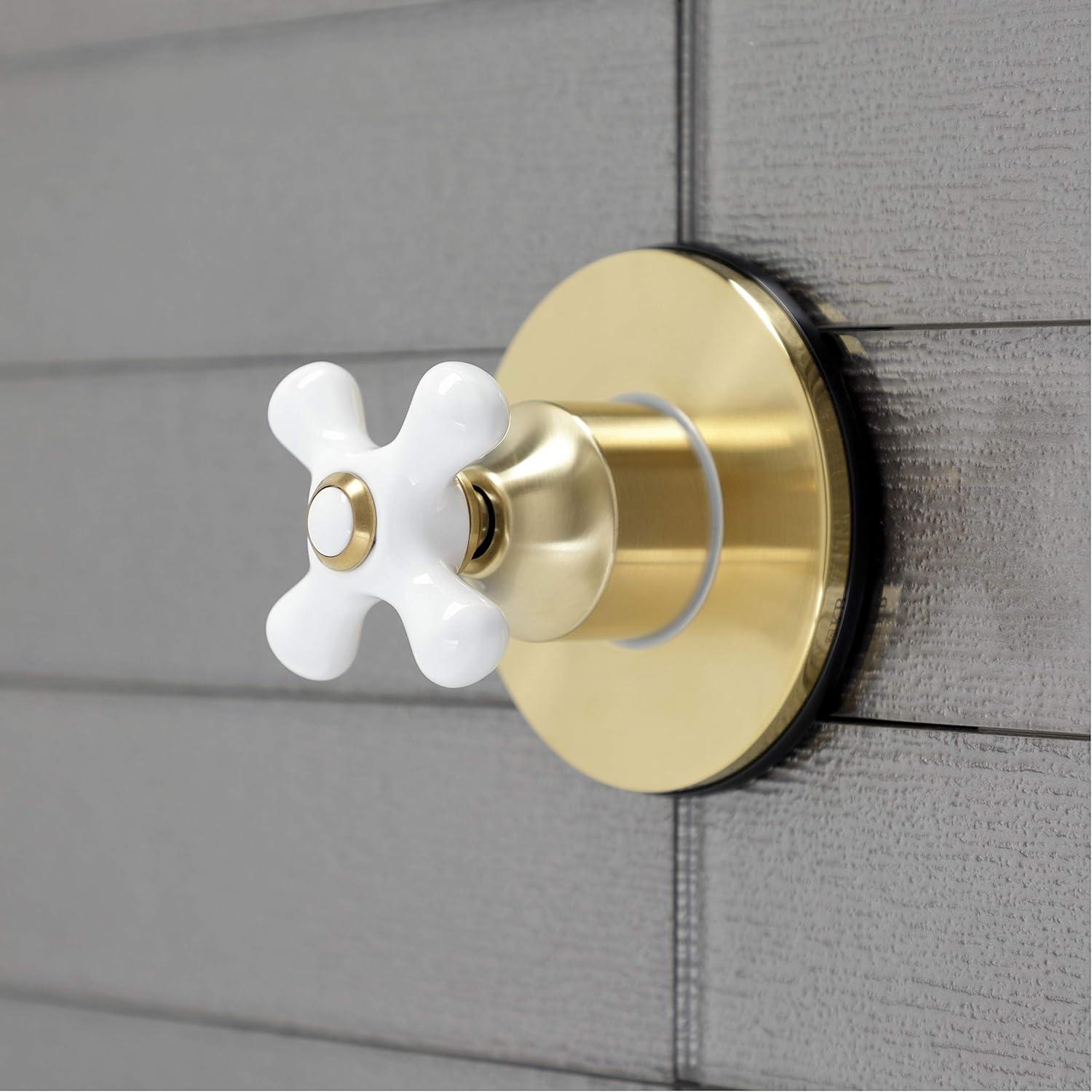 Kingston Brass Single-Handle Wall Mount Three-Way Diverter Valve with Trim Kit