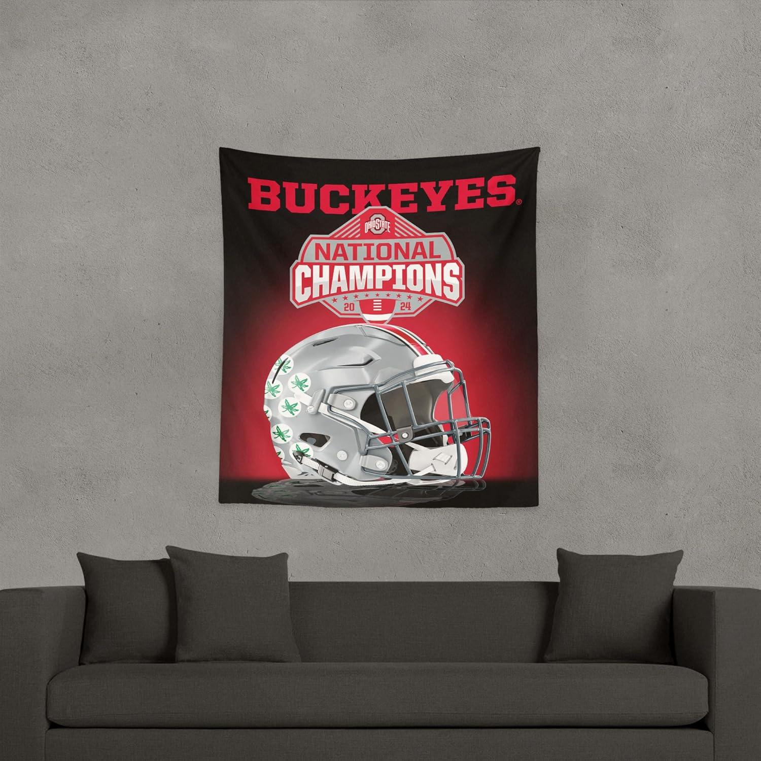 Northwest Ohio State Buckeyes NCAA 2024 FBC Champions Spotlight Wall Hanging 34X40 Inches