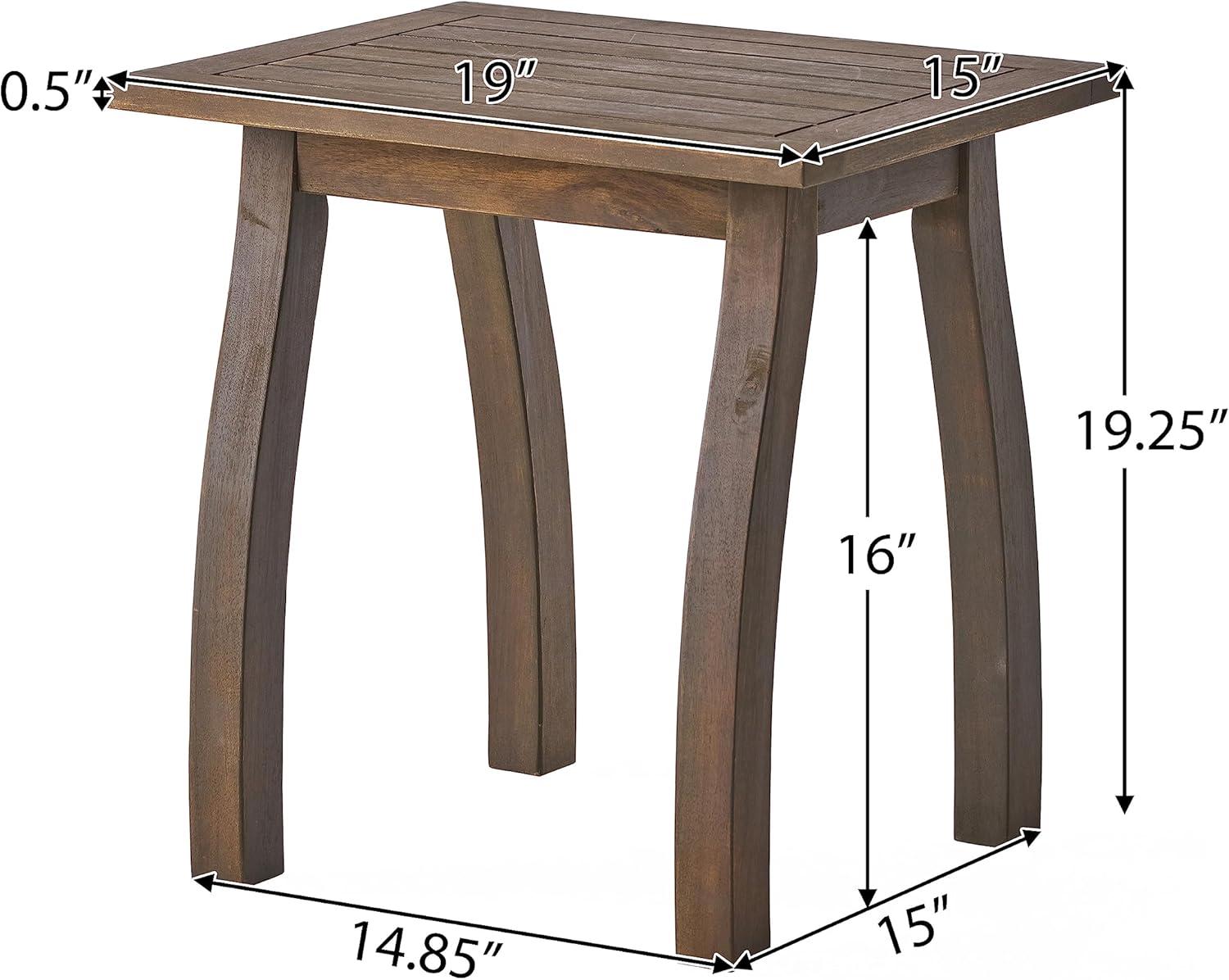 Selma Acacia Accent Table - Christopher Knight Home