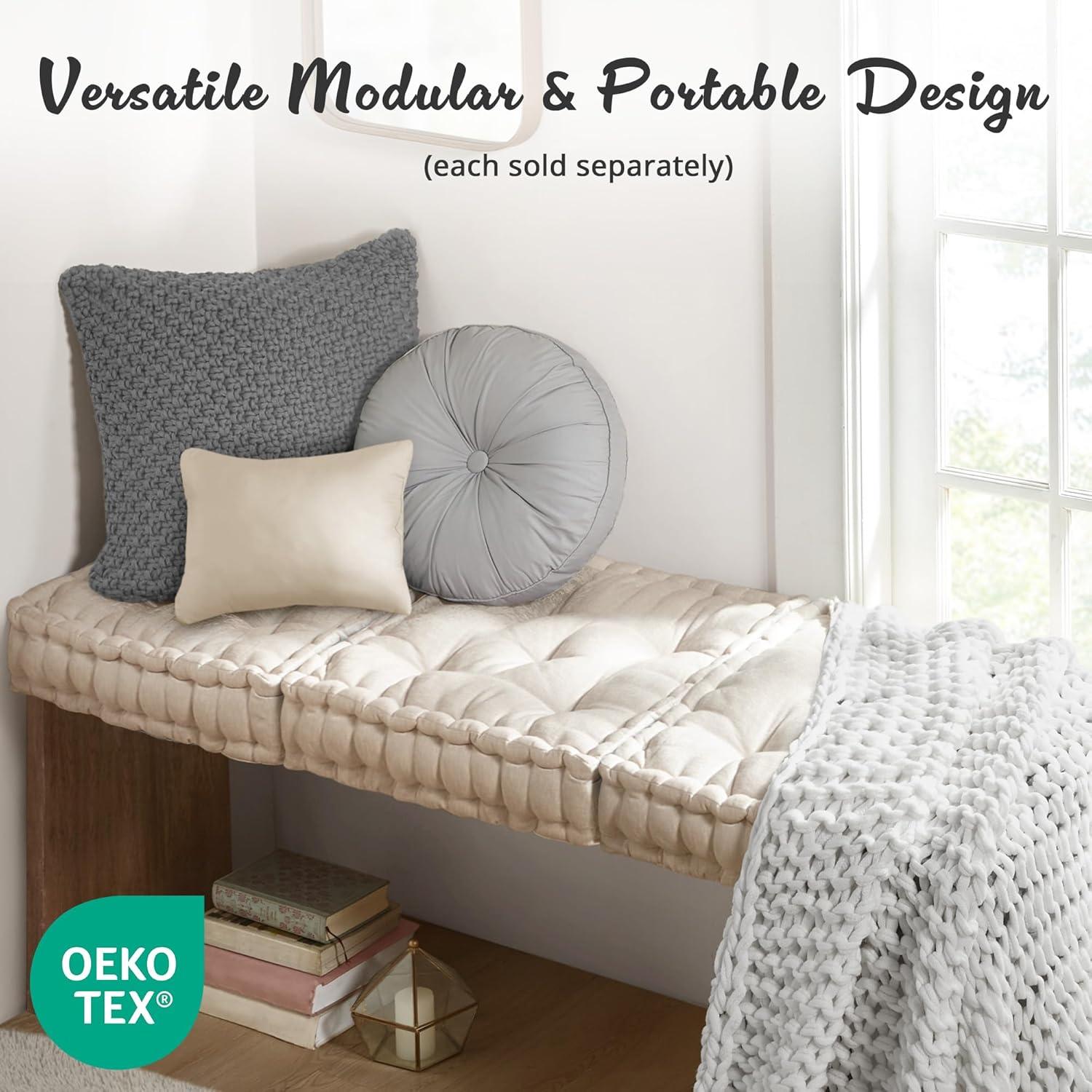Intelligent Design Azza Poly Chenille Square Floor Pillow Cushion