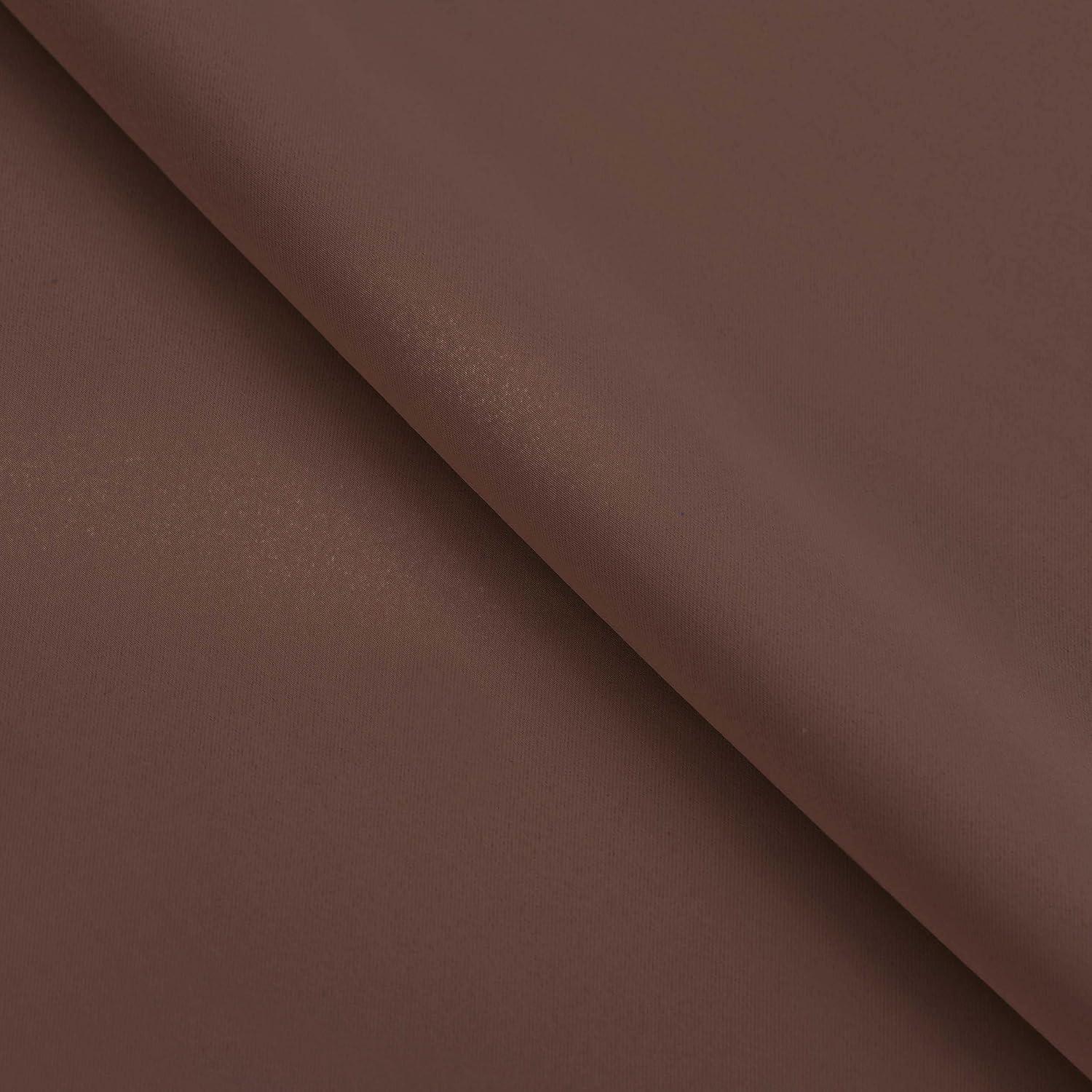 Classic Modern Solid Room Darkening Semi-Blackout Curtains, Grommets, Set of 2, 52"x84", Cappuccino - Blue Nile Mills