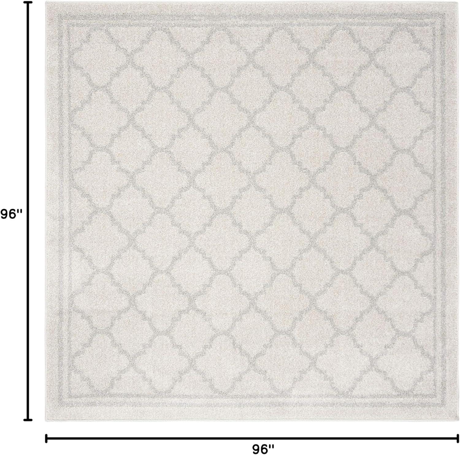 Amherst AMT422 Power Loomed Indoor Area Rug - Beige/Light Grey - 8'x8' - Safavieh