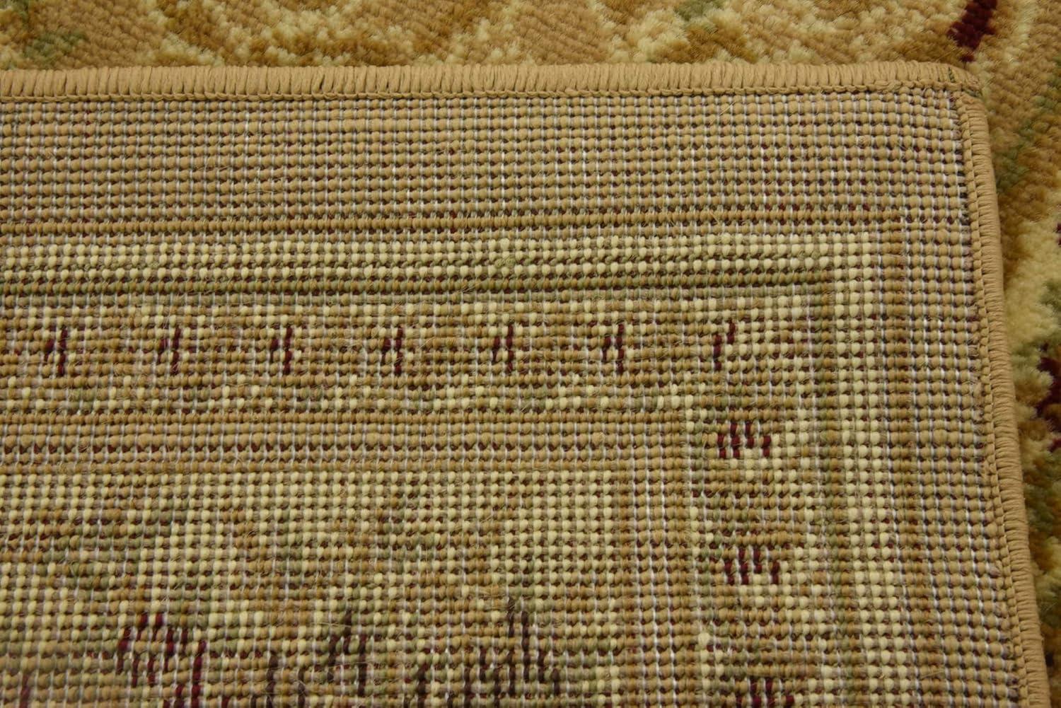 Unique Loom Versailles Collection Area Rug - Phillipe (4' 1" Square Tan/Cream)