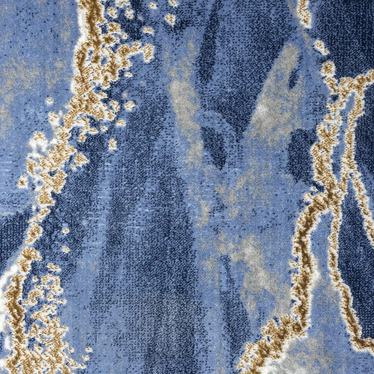 Abani Contemporary Abstract Turkish Area Rug, Laguna Collection Grey & Yellow Modern 2'3¨ x 12' Rectangle Accent Rugs