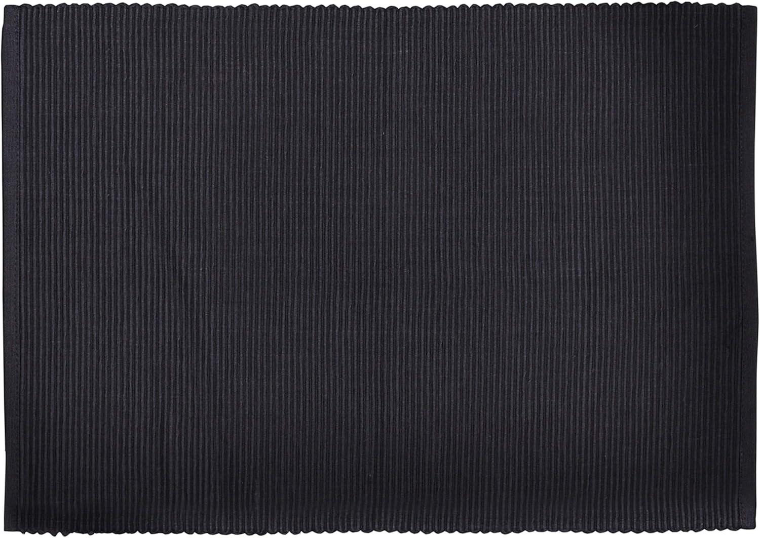 Black Ribbed Placemat (Set of 6)