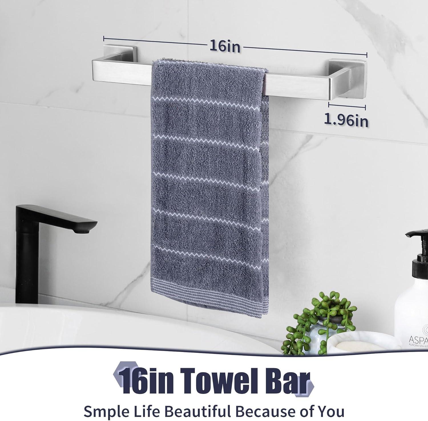 5-Pieces Bathroom Hardware Accessories Set,Towel Racks for Bathroom Wall Mounted.