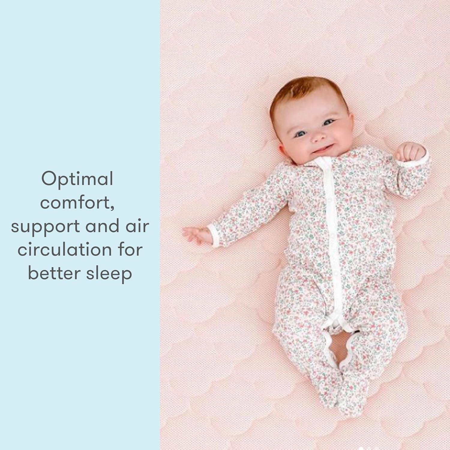 Pink Standard Water Resistant Crib and Toddler Mattress