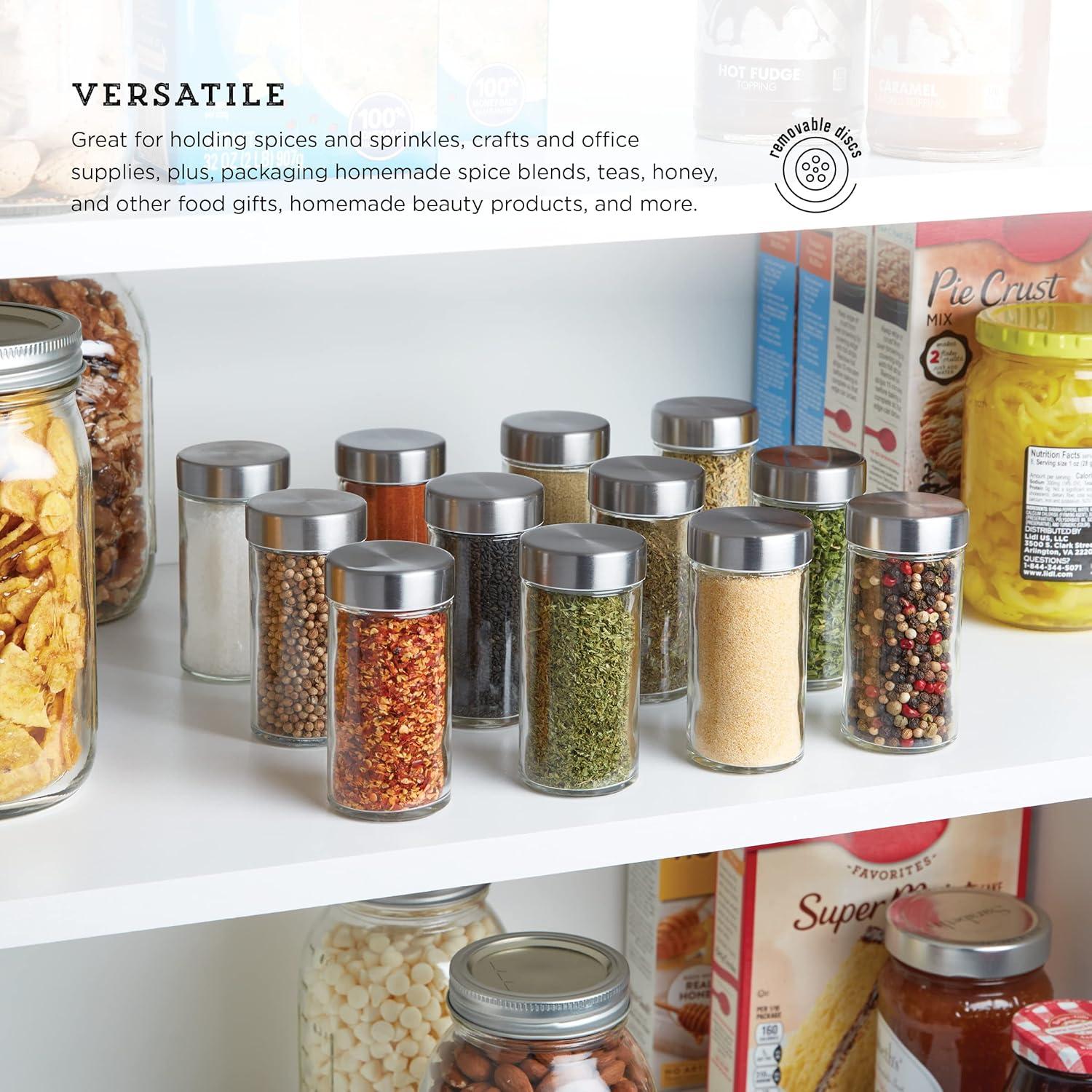 Kamenstein Kamenstein Empty Jars With Silver Cap, 3-Ounce (Set of 12)