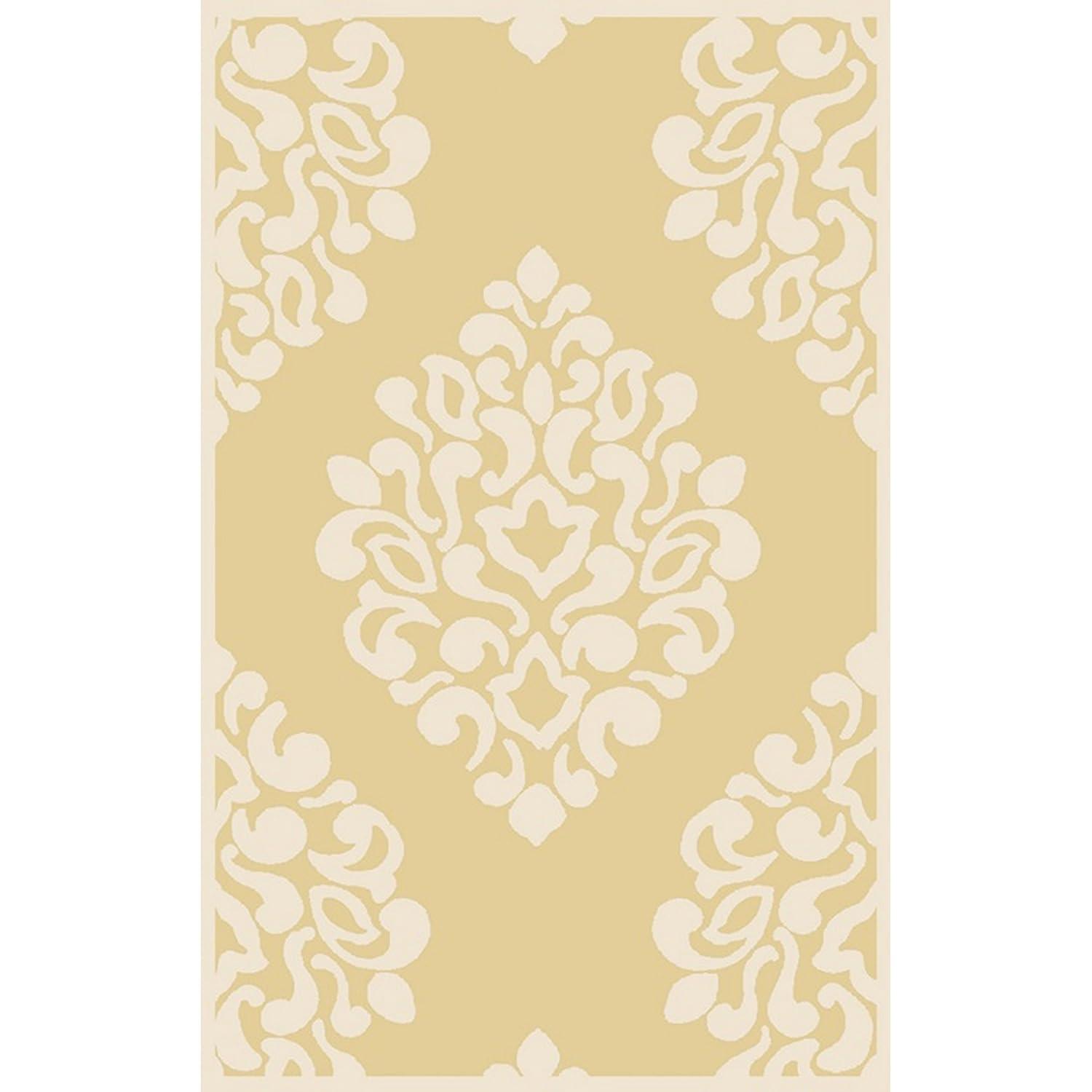 Floret Martha Stewart Hand Tufted Wool Damask Rug