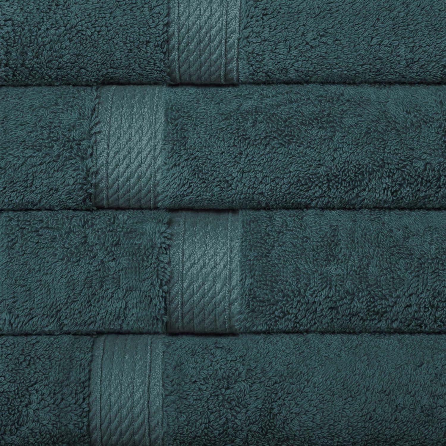 Teal Egyptian Cotton 4-Piece Ultra Soft Hand Towel Set