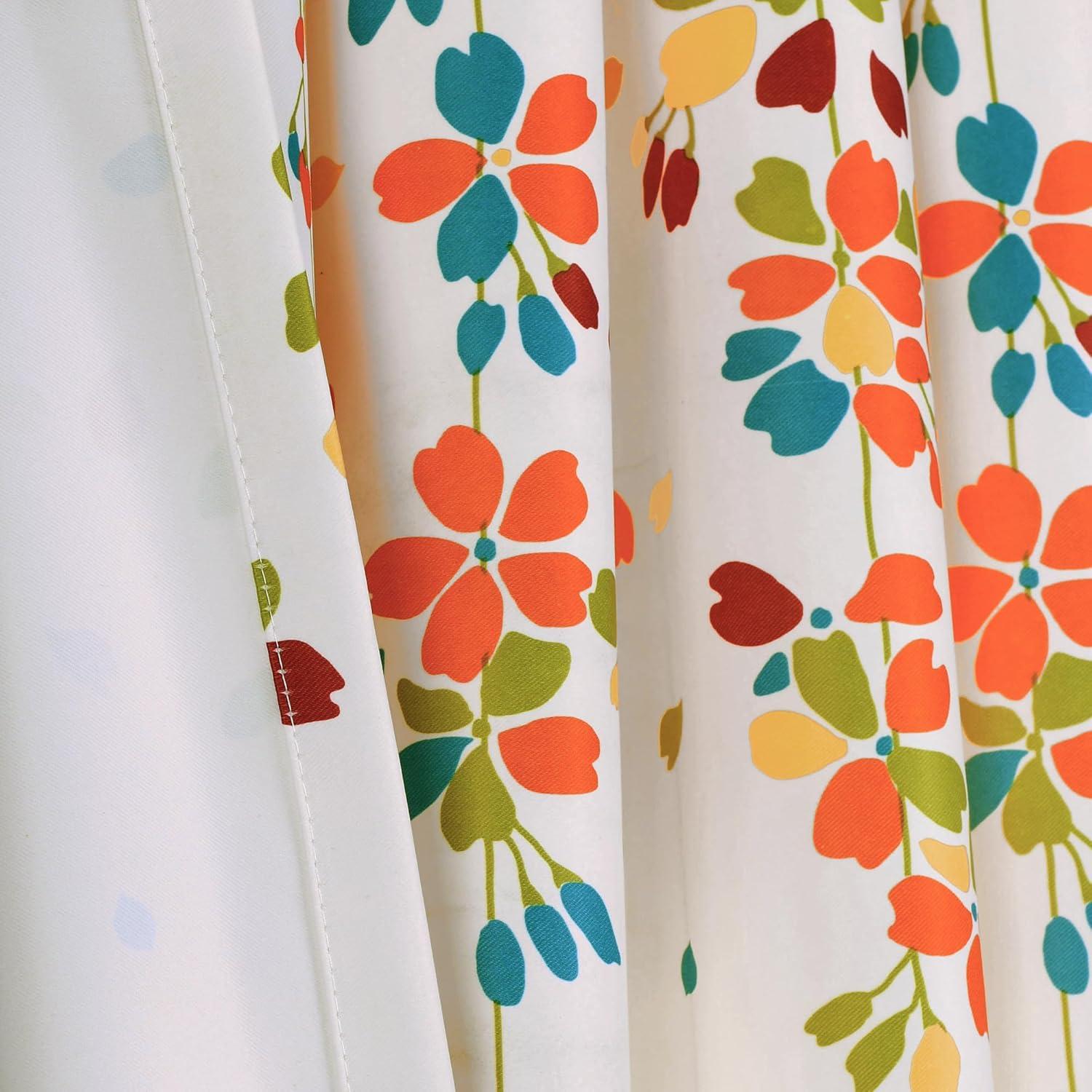 Lush Decor Weeping Flowers Floral Room Darkening Thermal Rod Pocket Curtain Panels (Set of 2)