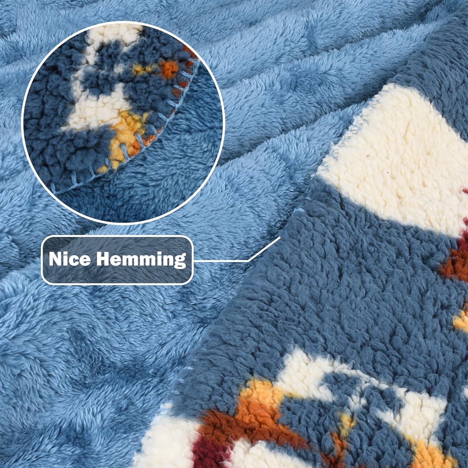 Catalonia Southwest Throw Blanket, Aztec Blanket for Couch or Room Decor, Reversible Comfy Fluffy Blanket, Gift Blanket, 50 x 60 inches