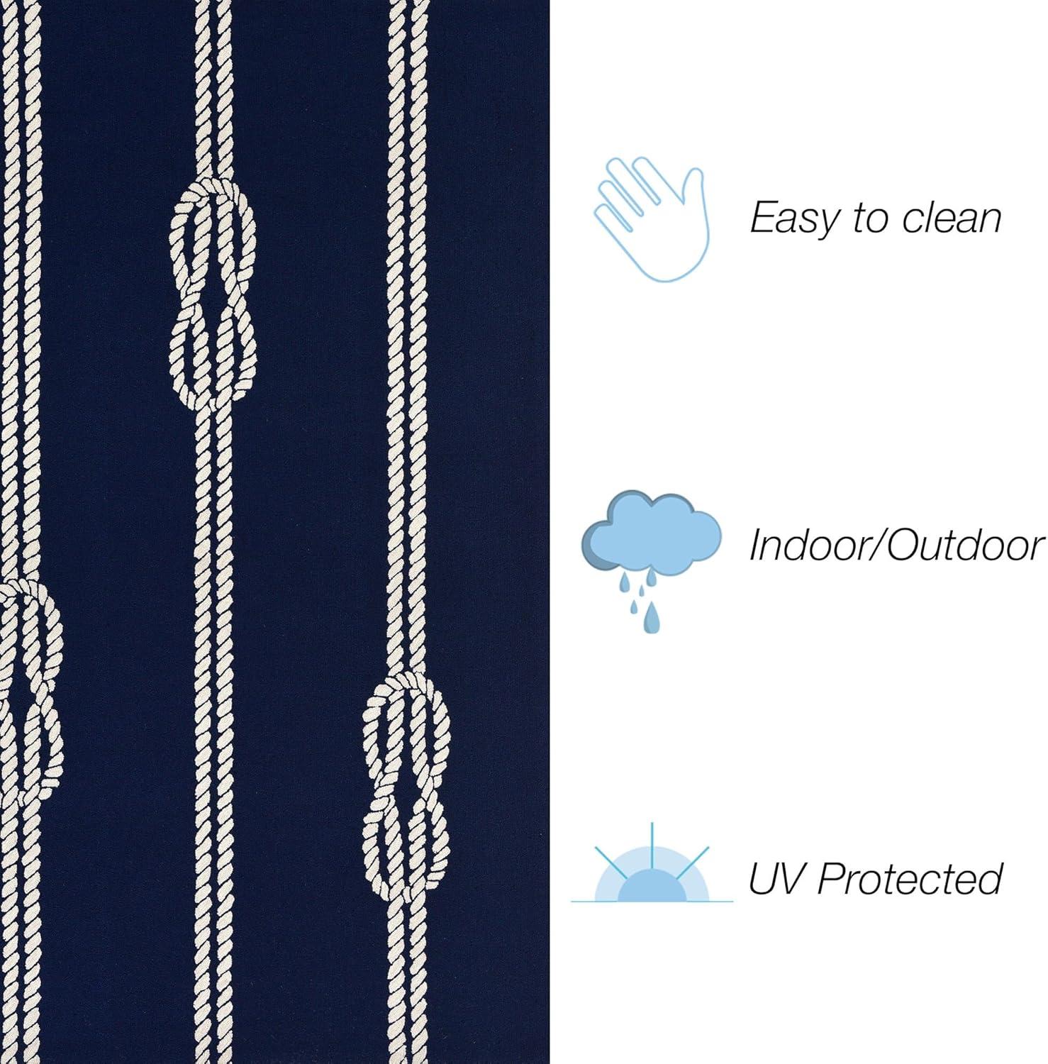 Liora Manne Capri Ropes Indoor/Outdoor Rug Navy 5' x 7'6"