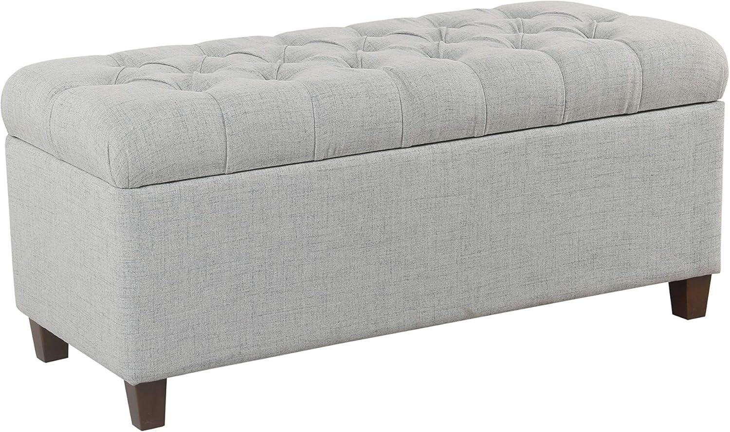 Ainsley Button Tufted Storage Bench - HomePop