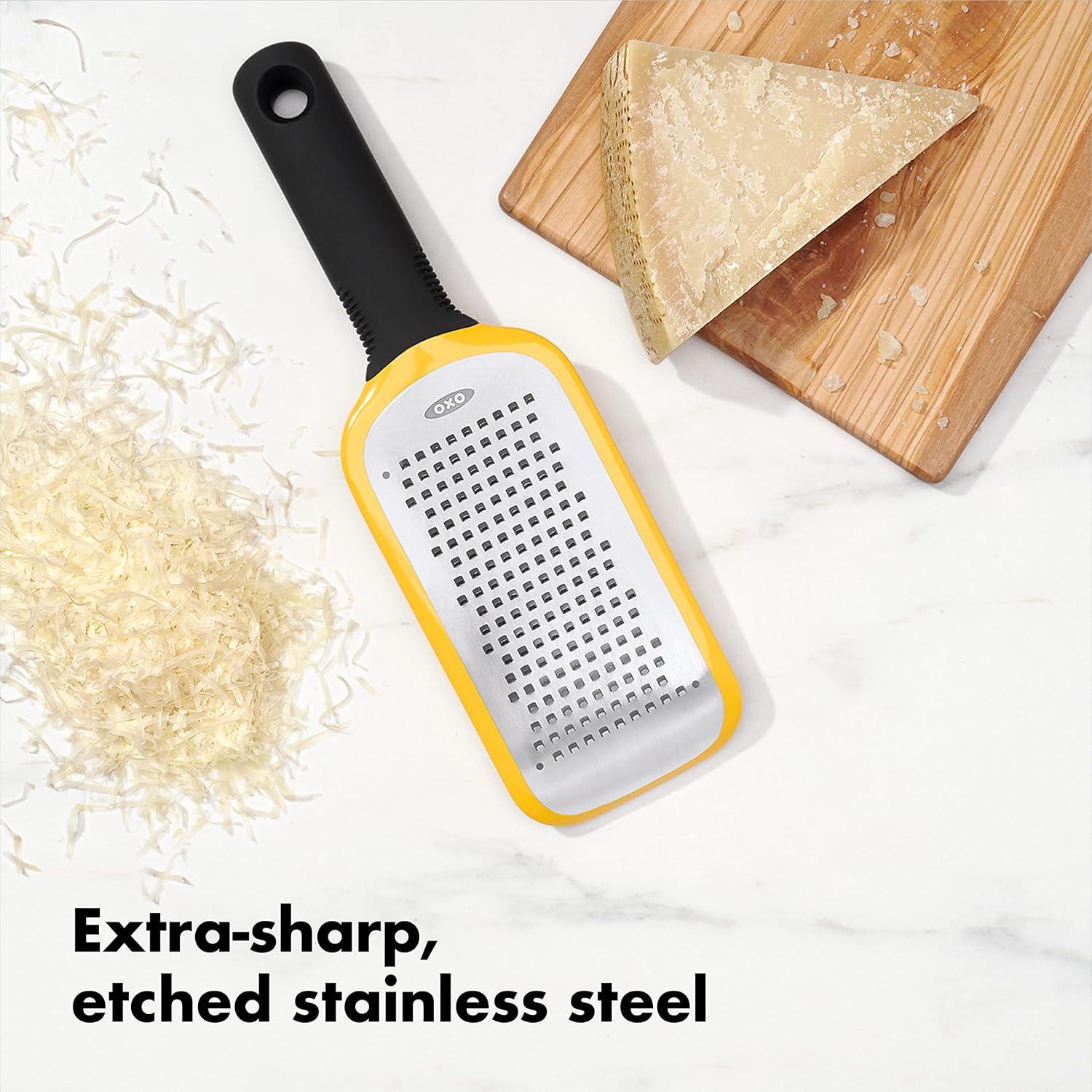 Yellow Rectangular Medium Stainless Steel Grater