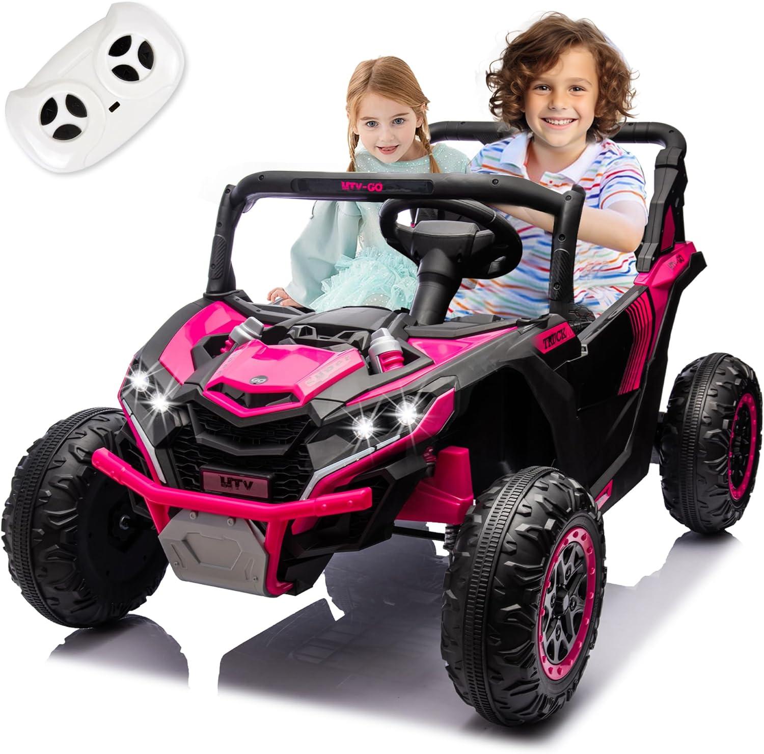 Pink 24V 2-Seater Ride-On UTV with Remote Control