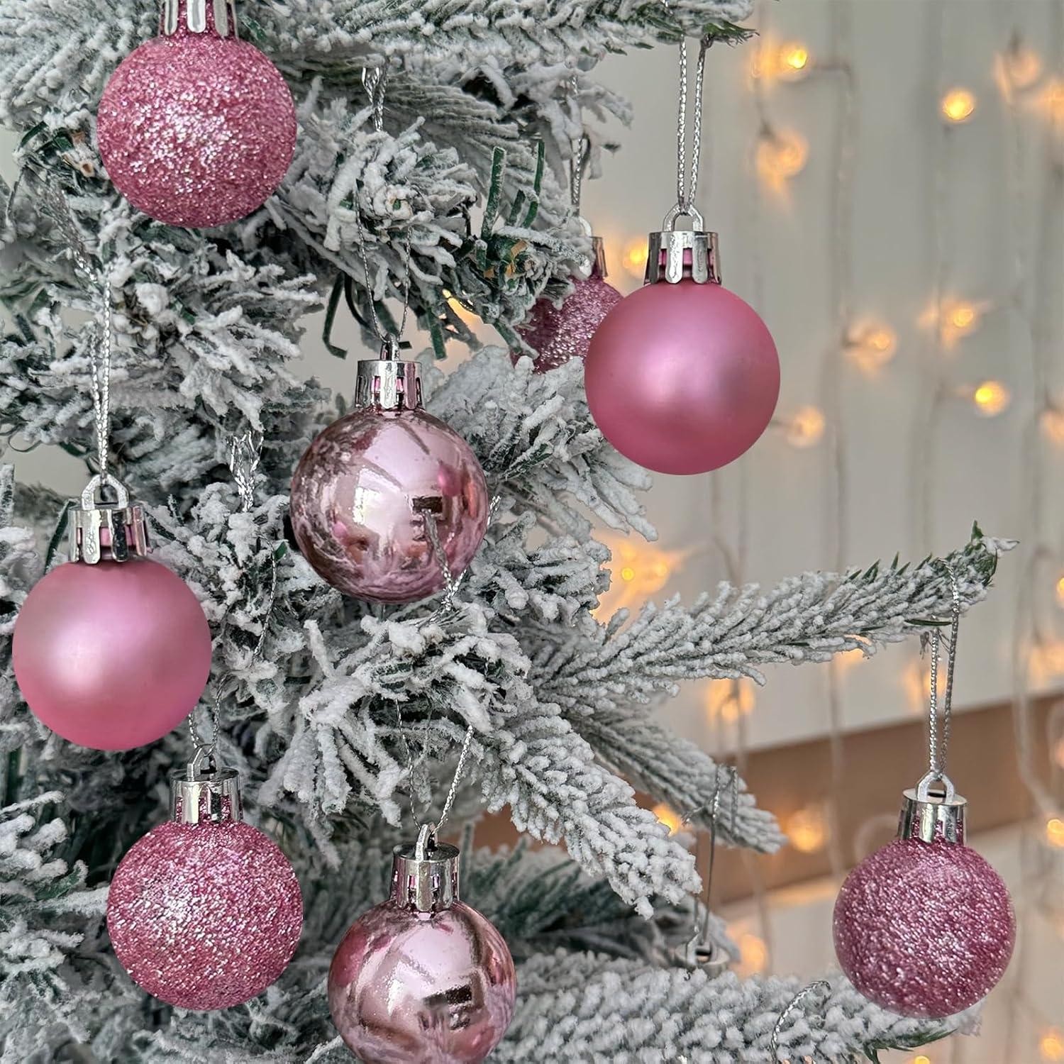 Fuebueo 24Pcs Christmas Balls Ornaments Shatterproof Hanging Ball for Holiday Wedding Party