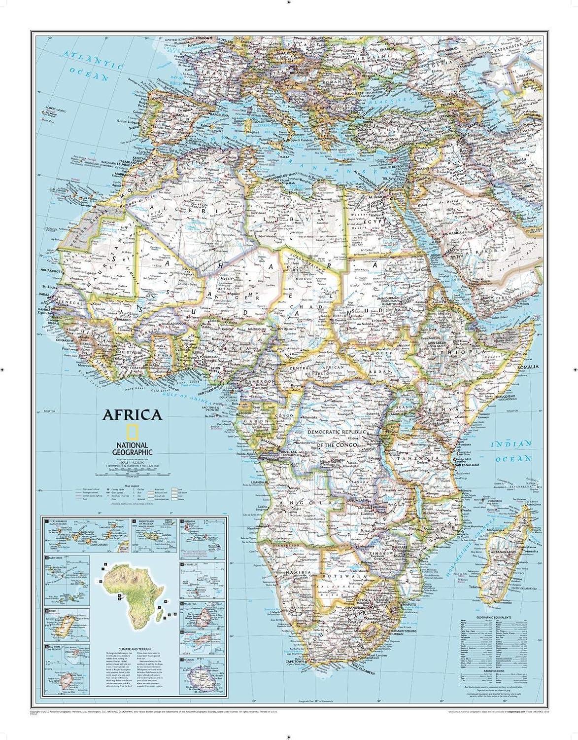National Geographic Maps Africa Classic Wall Map