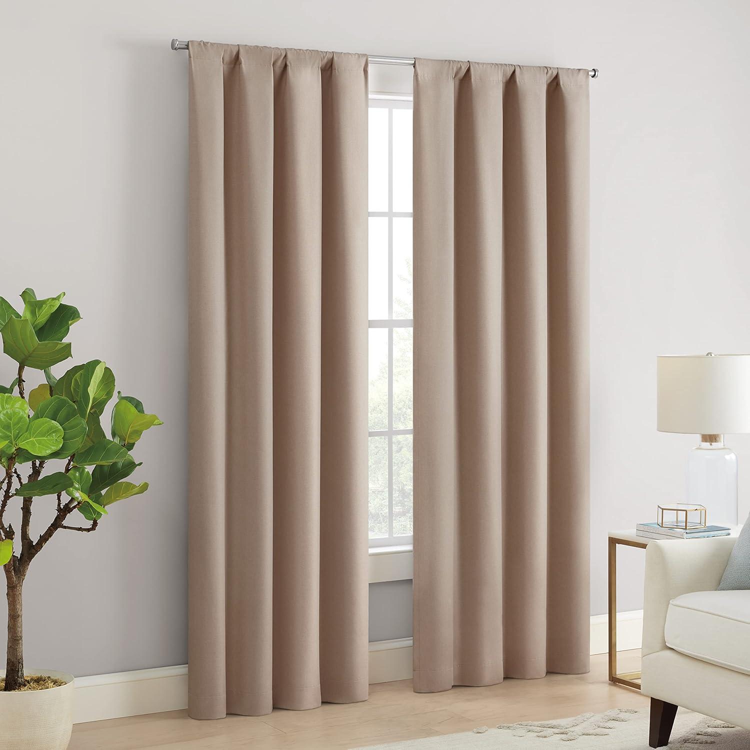 Eclipse Cannes Magnitech 100% Blackout Curtain, Rod Pocket, Seamless Magnetic Closure (1 Panel)