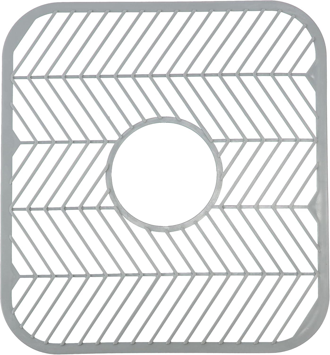 Kitchen Details Draining Sink Mat- Rect. Shape W/Center Drain Hole 12X11"- 12"X 11"X 0.4" (Item:27066 )