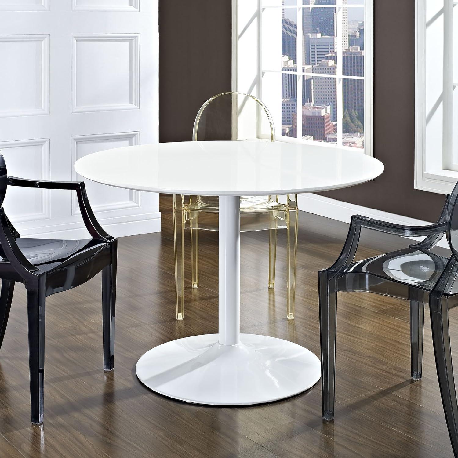 Modway The Revolve White Dining Table