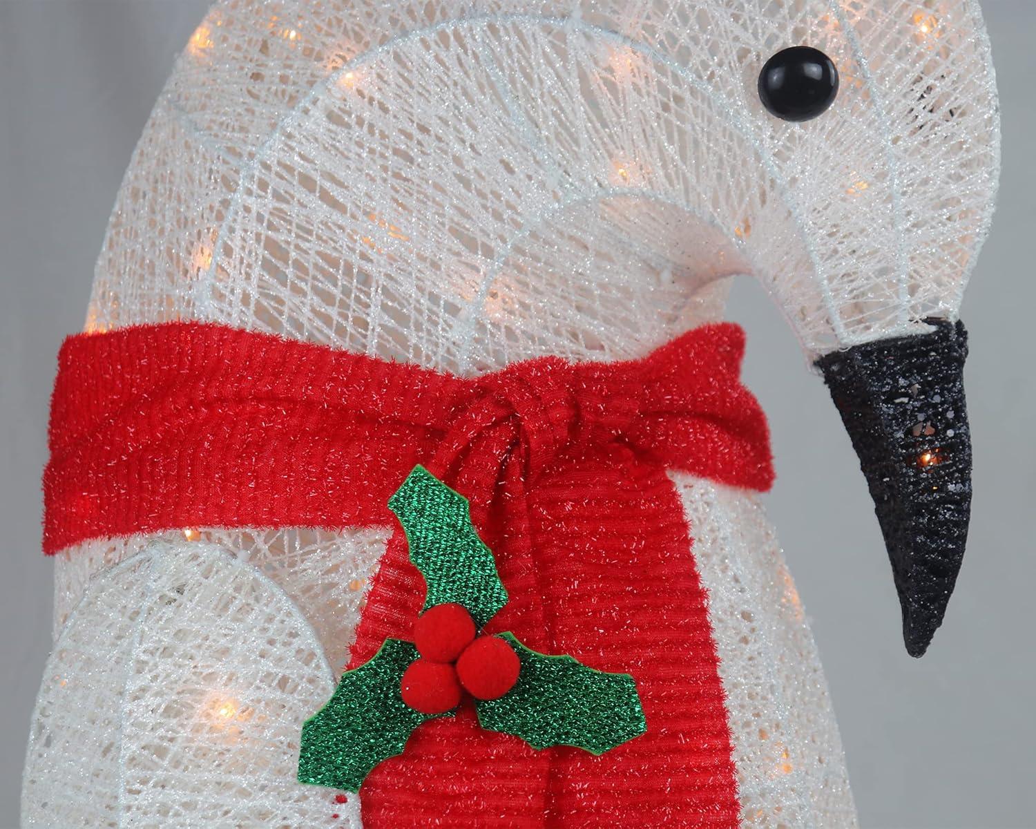 2 Piece Penguin Family Outdoor Christmas Decoration Perfect for Indoor or Outdoor Lighted Christmas Yard Display 210 Lights (White)