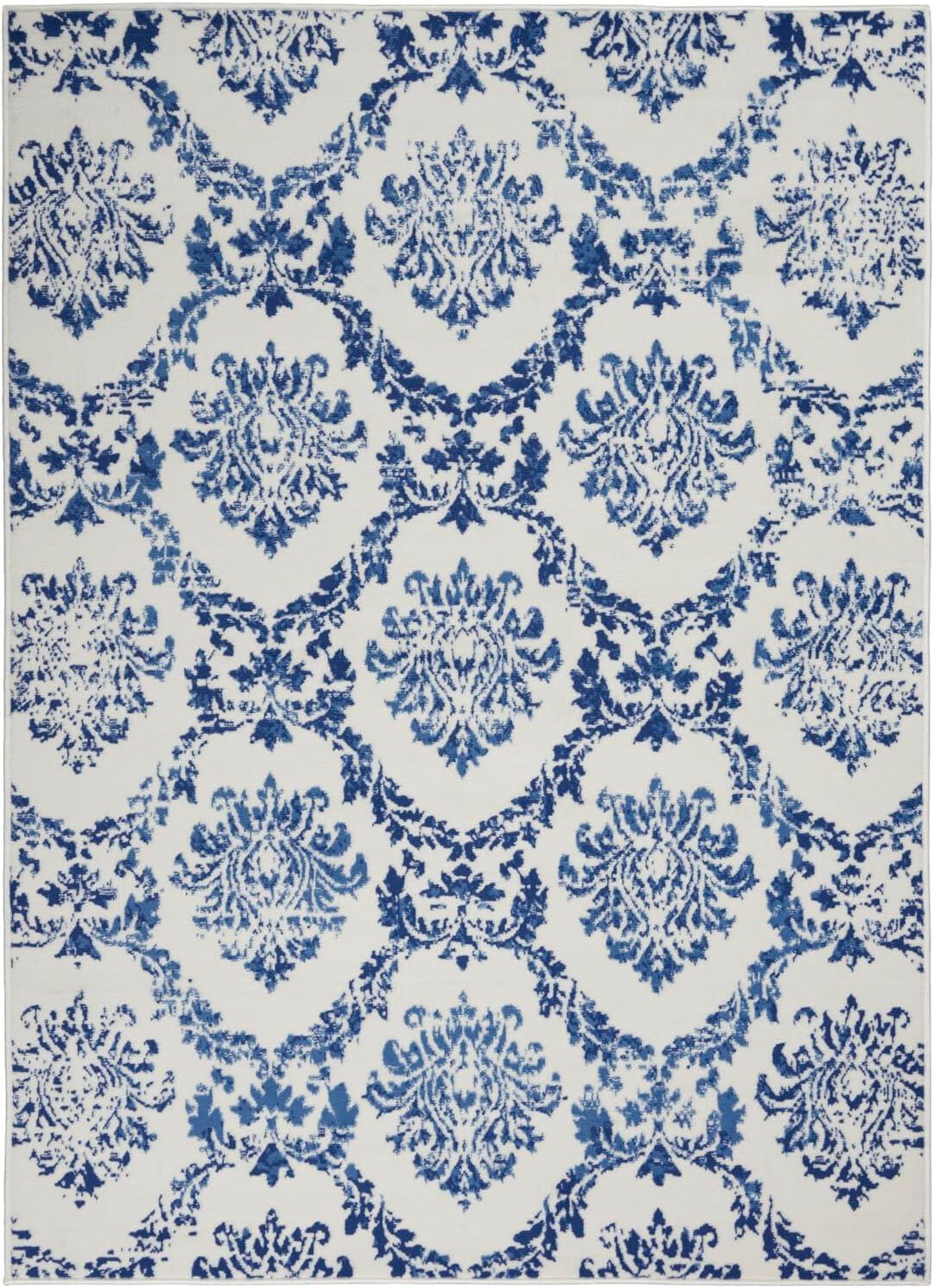 Nourison Whimsicle WHS01 Indoor only Area Rug - Ivory Navy 4' x 6'