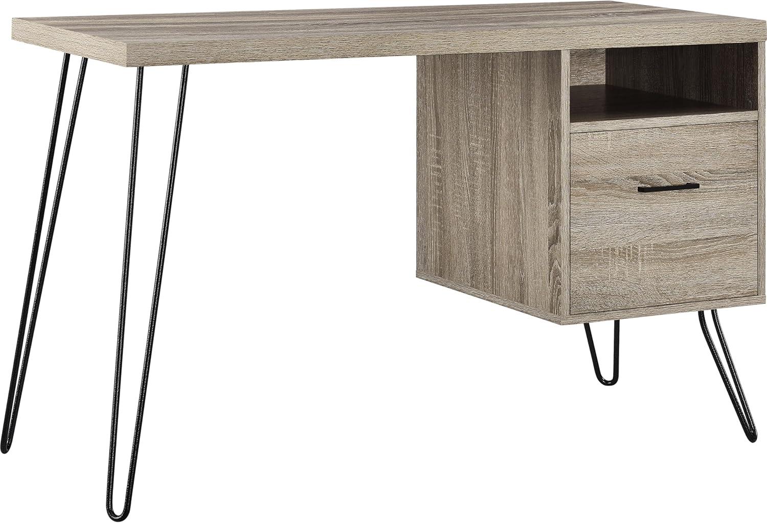 Ameriwood Home Landon Computer Desk, Distressed Gray Oak