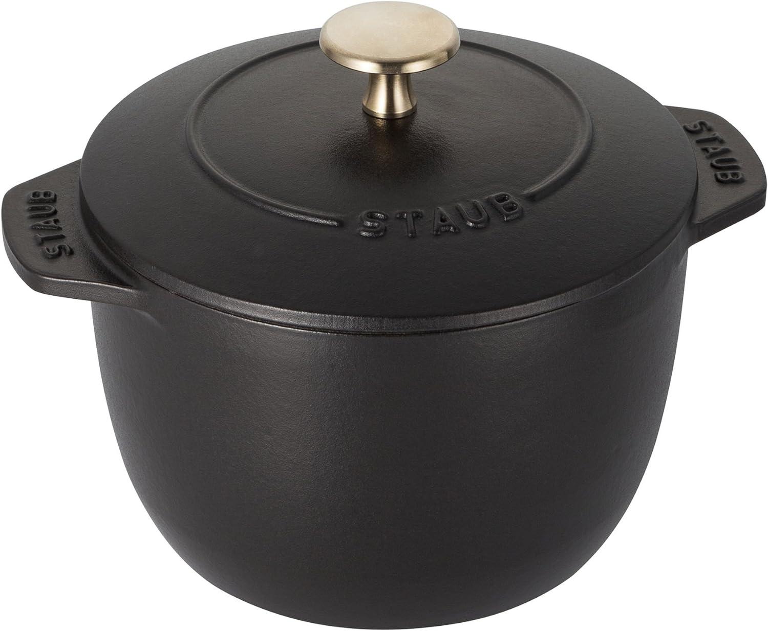 Charming Petite Matte Black Cast Iron French Oven