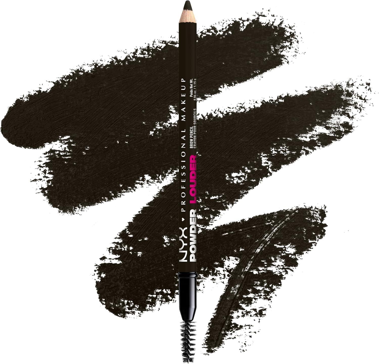 NYX Professional Makeup Powder Louder Brow Pencil - Black - 0.13oz