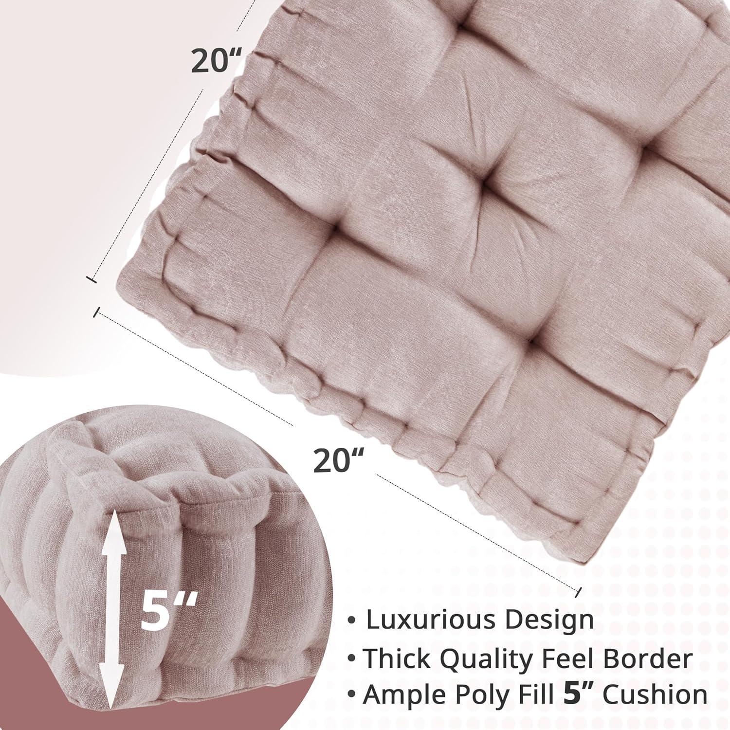 Intelligent Design Azza Poly Chenille Square Floor Pillow Cushion