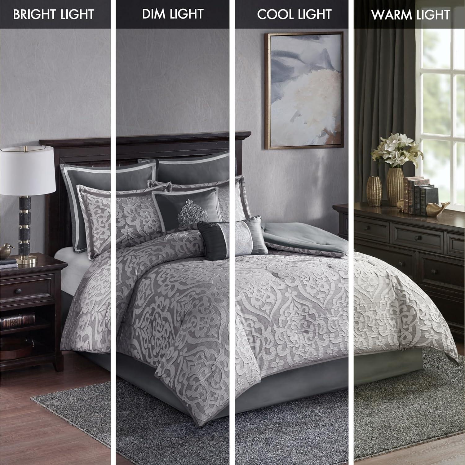 Madison Park Odette Jacquard 8 Piece Comforter Set