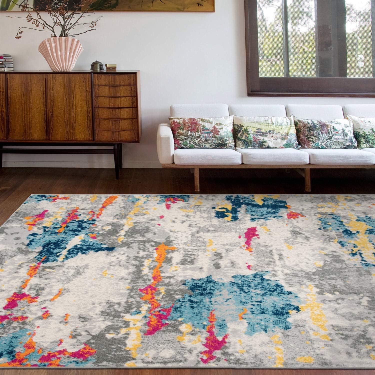 World Rug Gallery Distressed Abstract Pattern Area Rug