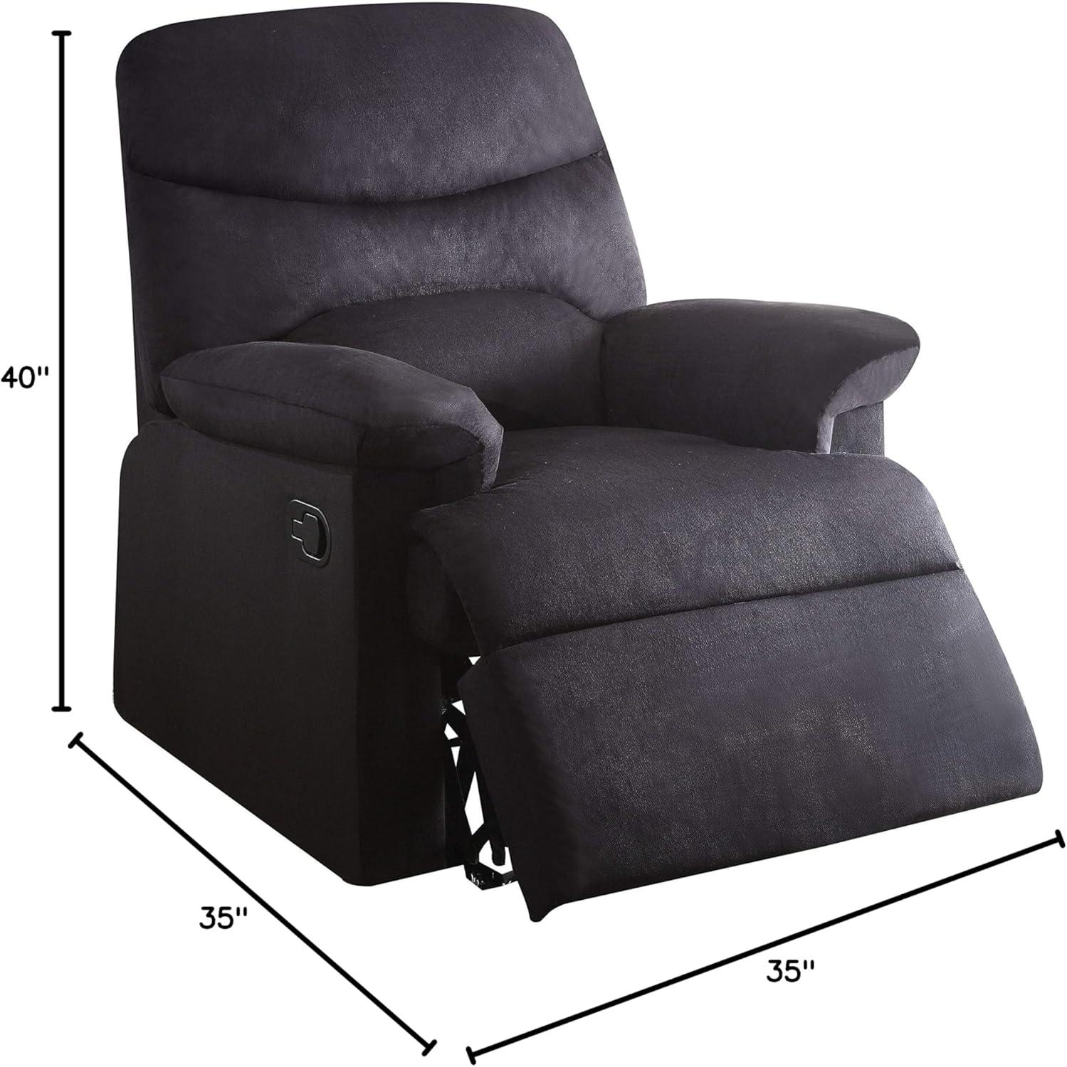 Oakwood Woven Fabric Recliner, Black