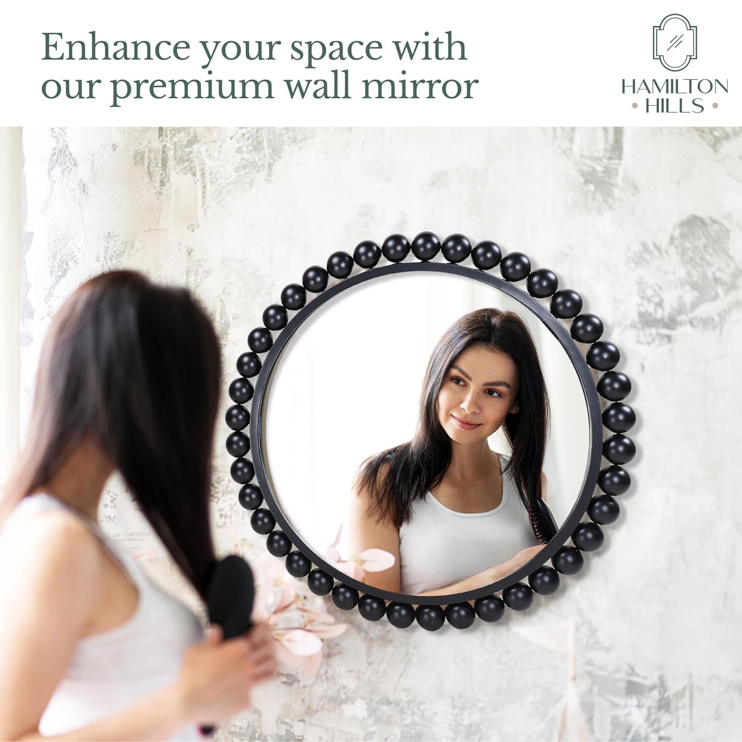 Hamilton Hills 24" Bronze Circle Deep Set Metal Round Frame Mirror Contemporary