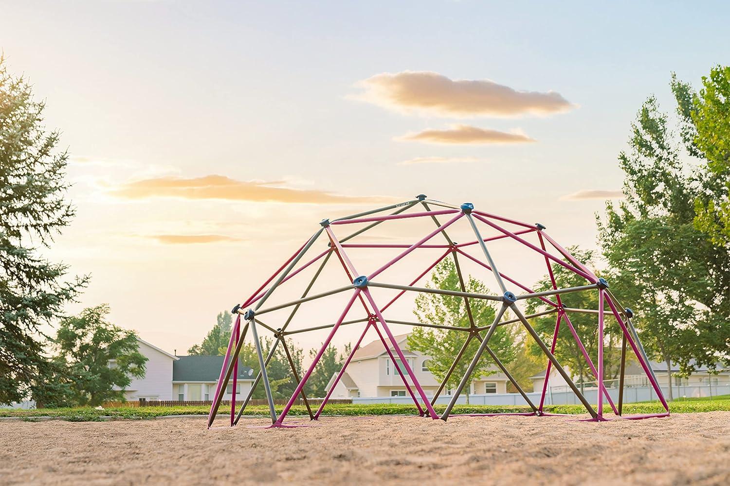 Lifetime Kid's Outdoor 5.5 ft. H x 11 ft. W Dome Climber, Berry and Brown (91088)