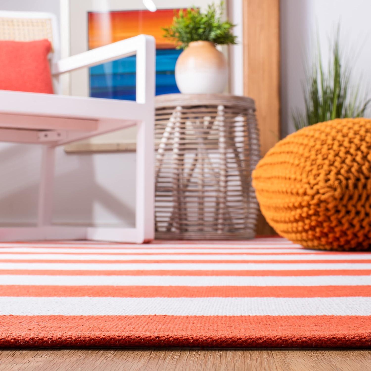 Montauk MTK712 Hand Woven Indoor Accent Rug - Rust/Ivory - 4'x6' - Safavieh