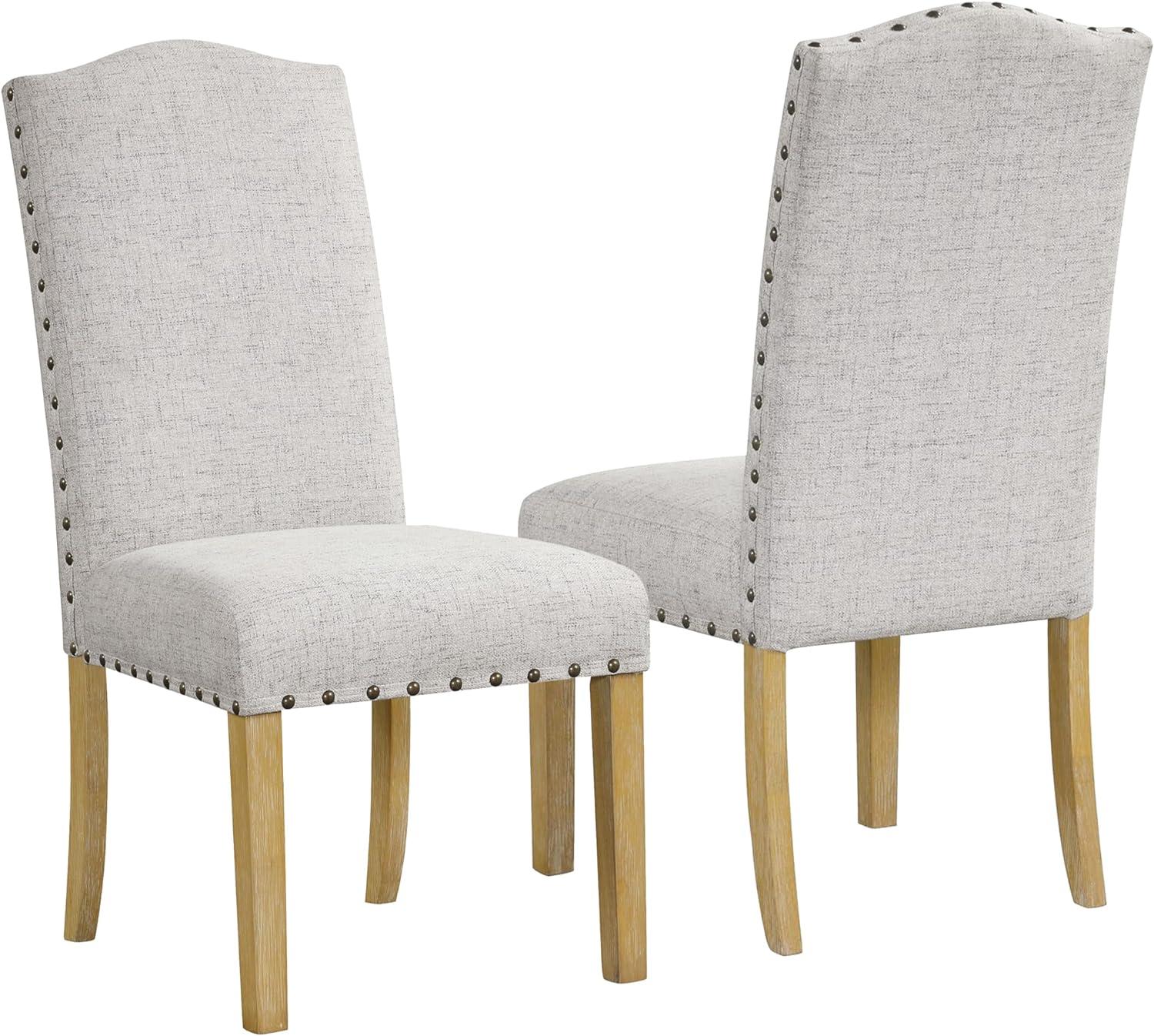 HomePop Set of 2 Curved Top Parson Dining Chairs