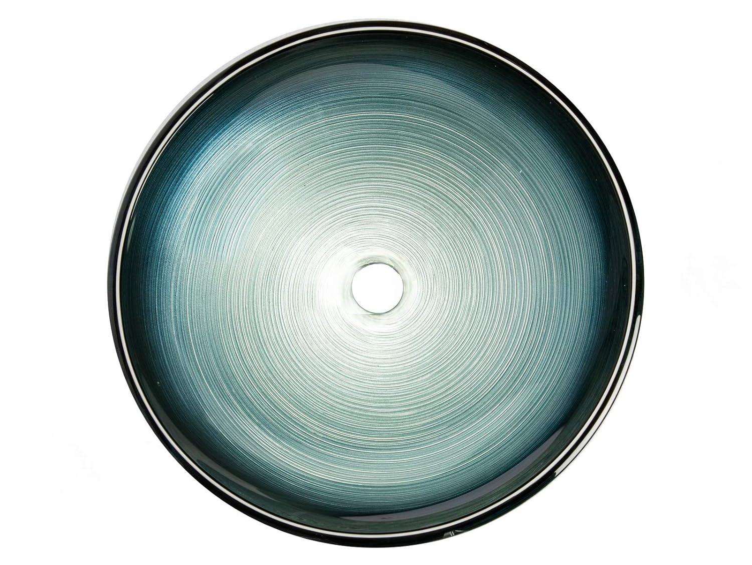Eden Bath 16.38'' Tempered Glass Circular Bathroom Sink