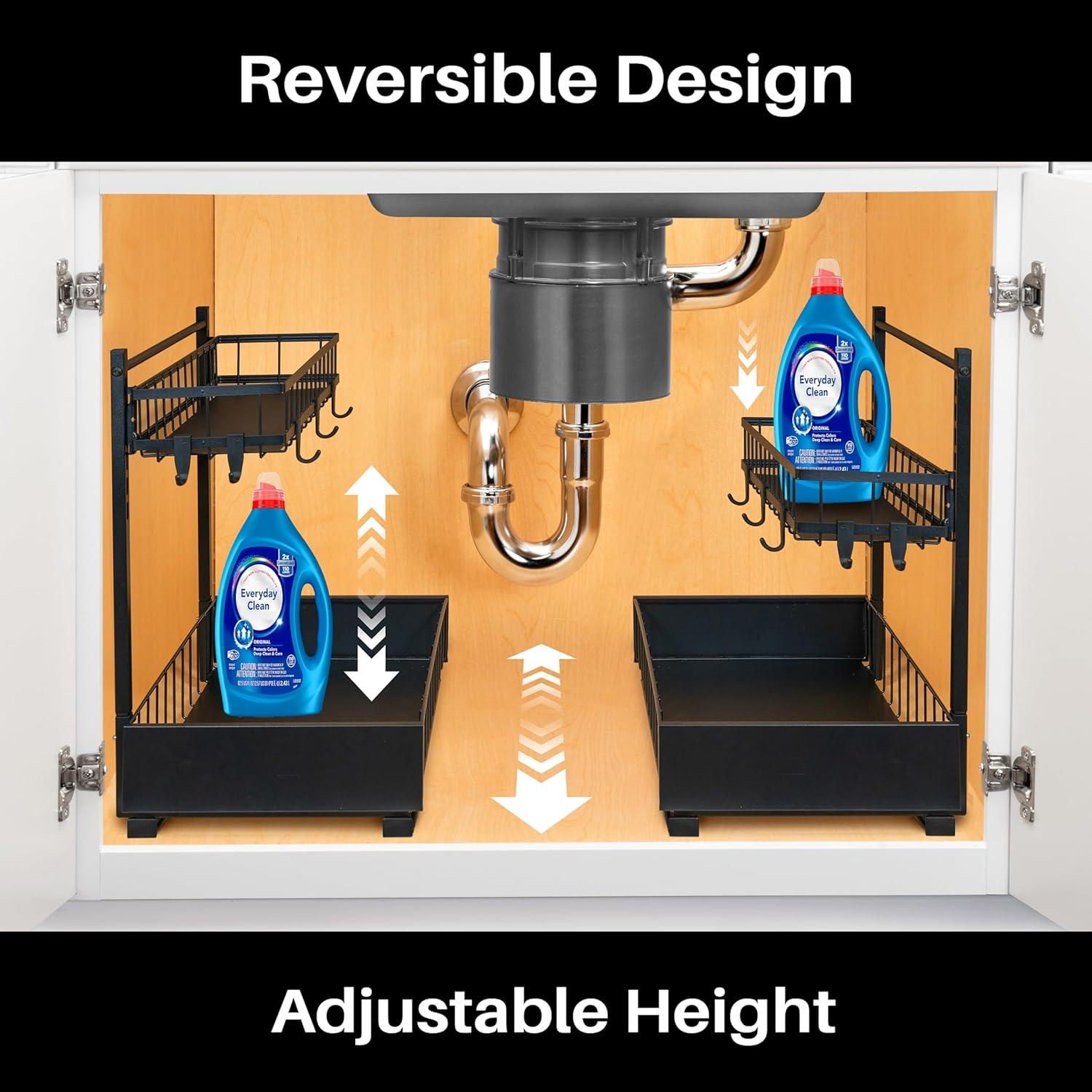 LYNK PROFESSIONAL LYNK PROFESSIONAL® Select™ Slide Out Under Sink Kitchen Cabinet Organizer 11.5"W x 18"D, Wood