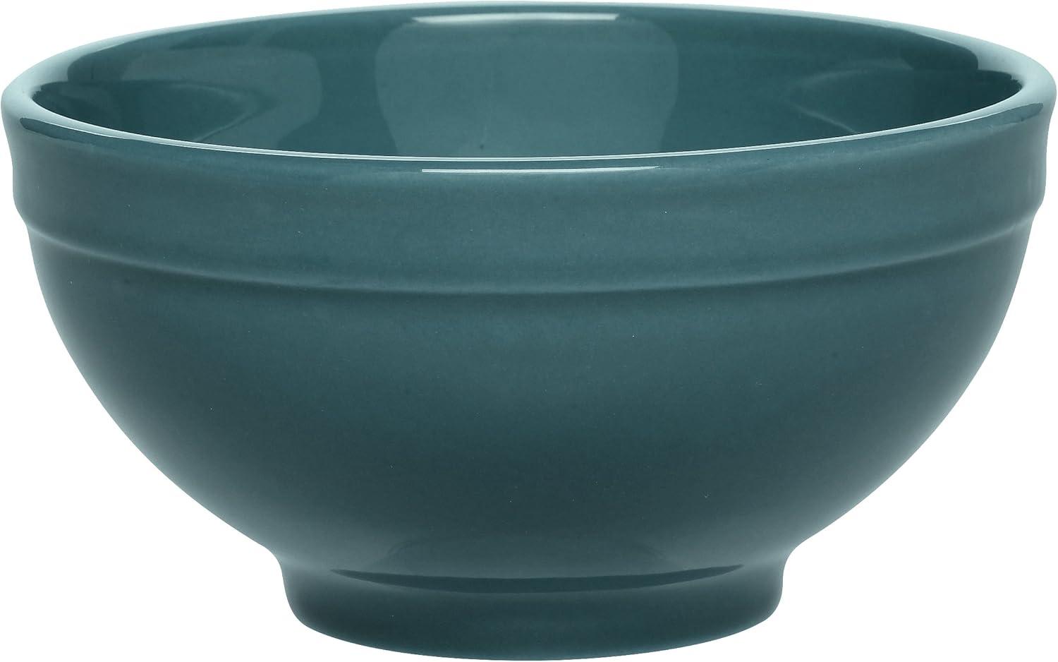 Blue Ceramic 6-Inch Microwave Safe Cereal Bowl