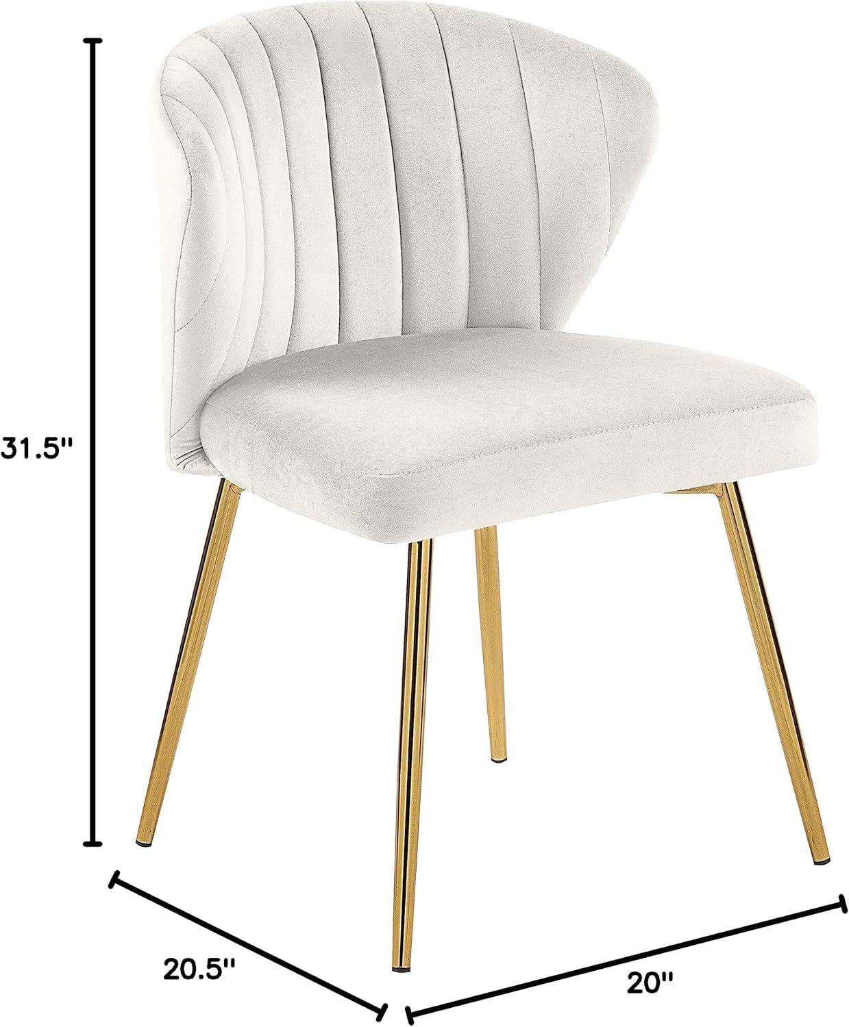 Meridian Furniture Finley Cream Velvet Dining Chair (Set of 2)