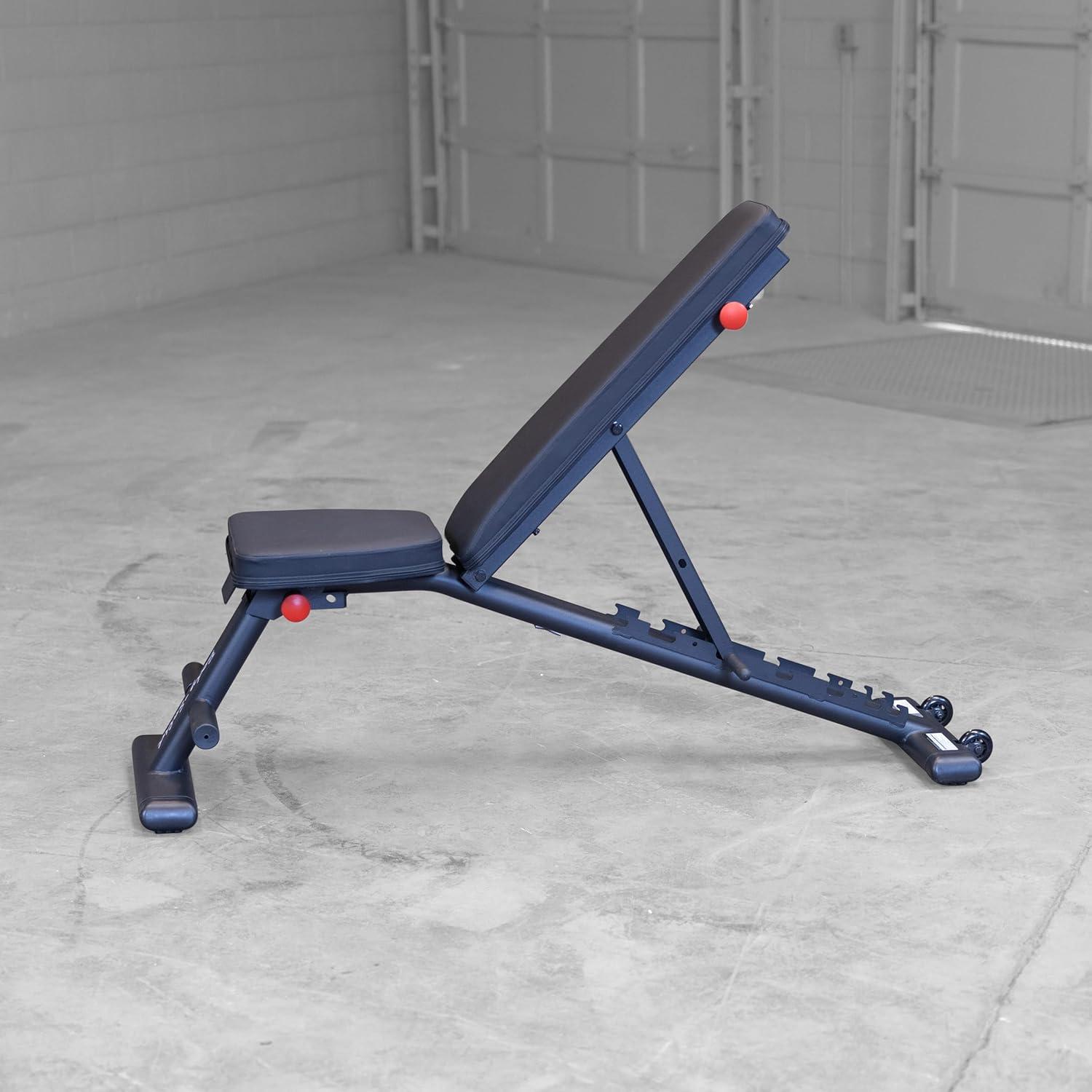 Black Adjustable Multi-Position Folding Workout Bench