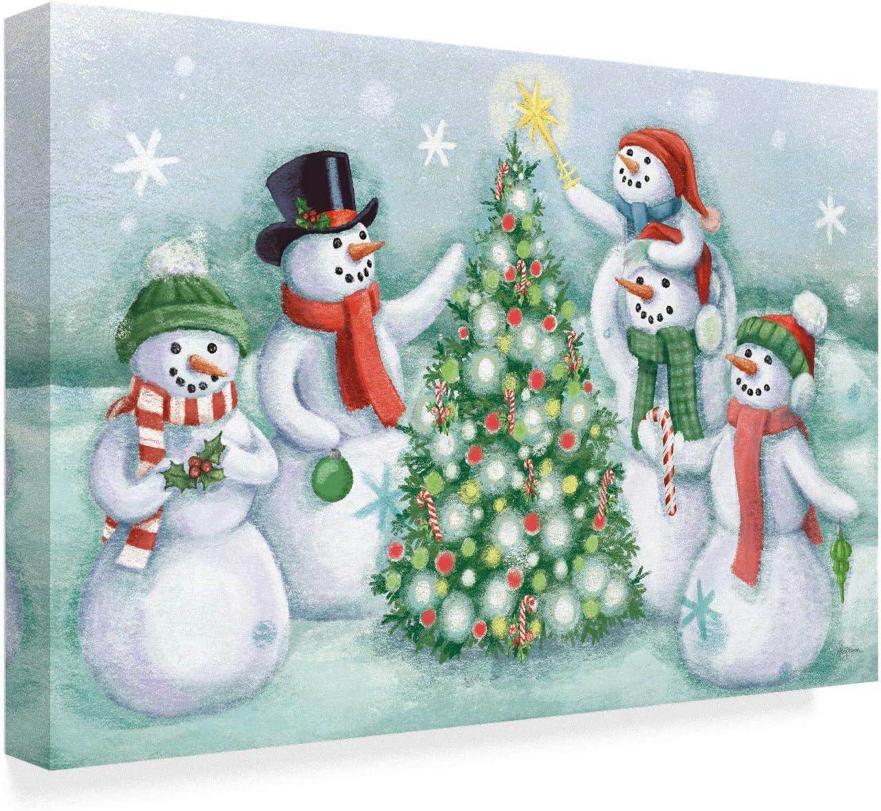 Trademark Fine Art 'Classic Snowmen IV' Canvas Art by Mary Urban