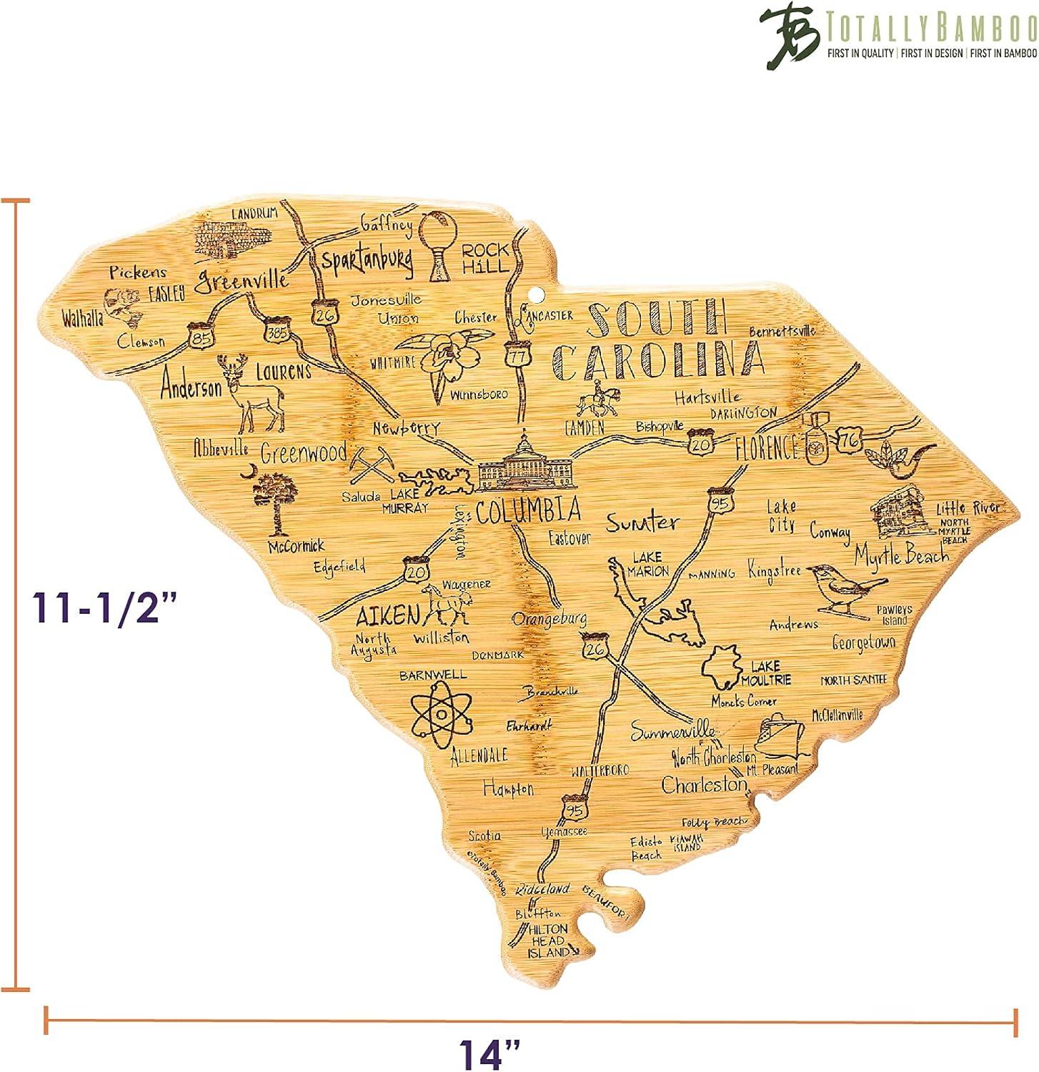 Totally Bamboo Destination South Carolina Serving and Cutting Board