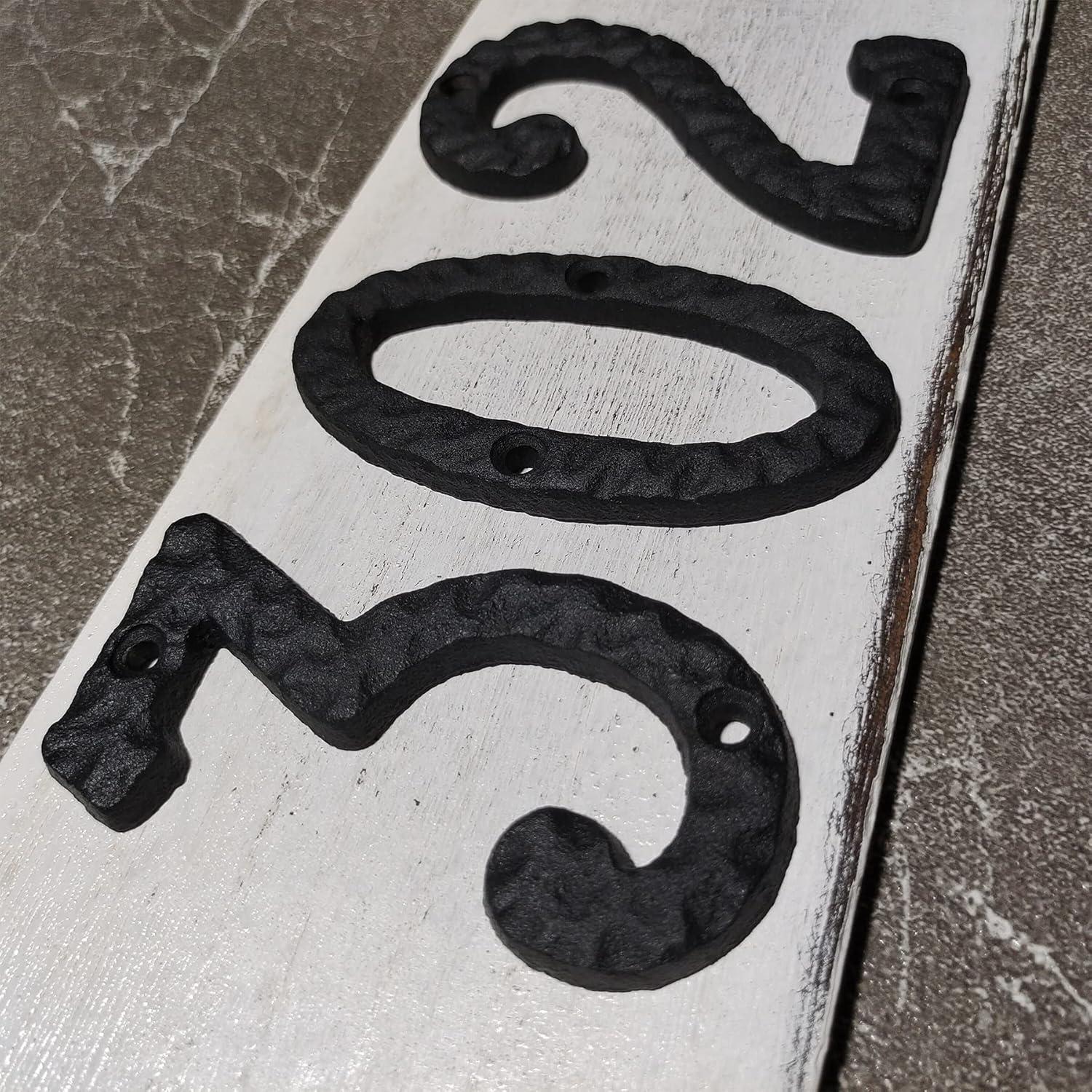 4-Inch Black Cast Iron House Number 7